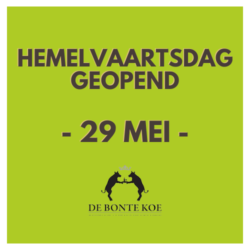 Hemelvaartsdag geopend